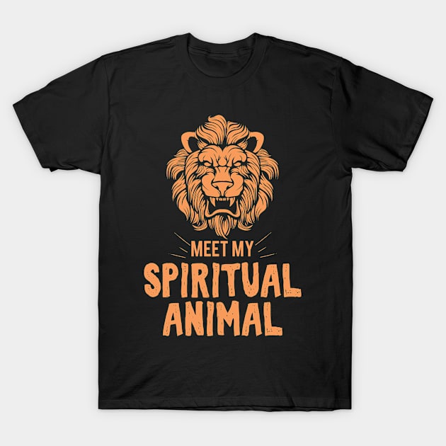 Meet my spiritual Animal Löwen T-Shirt by schuhboutique-finke